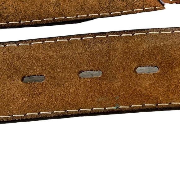 3D DDD 3-D Mens Tooled 1/2" Genuine Leather Floral Western Rustic Brown sz 48 - Picture 12 of 16